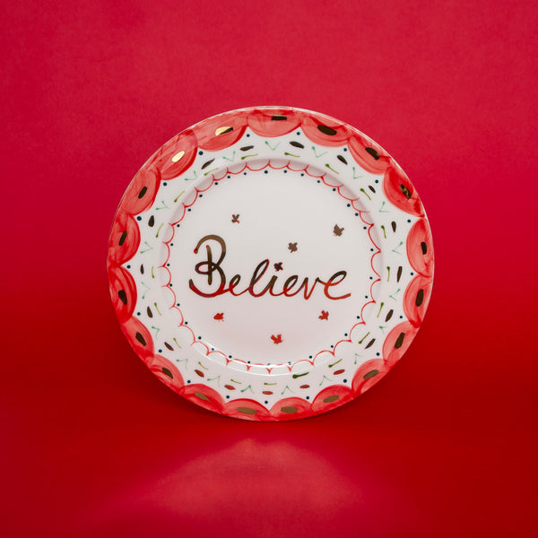 Believe Christmas Eve Plate