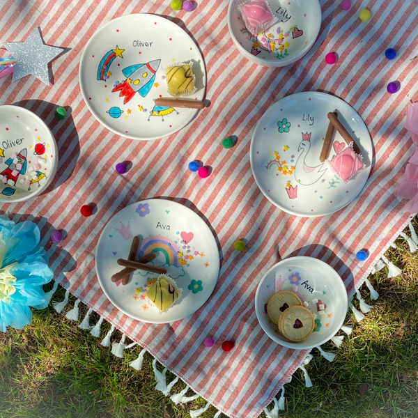 Rainbow Dream Children's Plate and Bowl Set