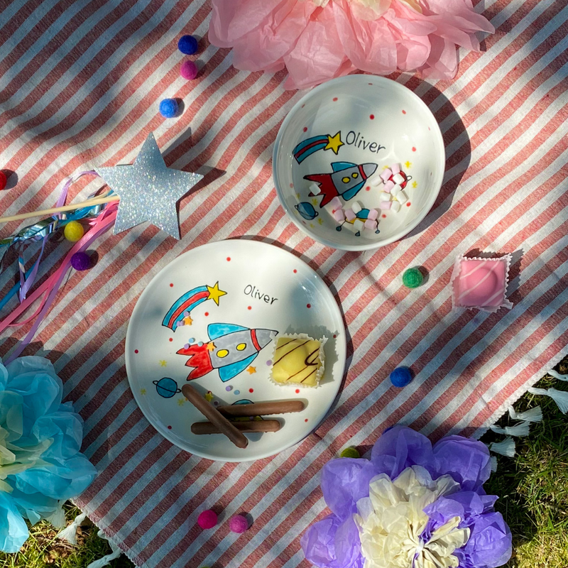Space Explorer Children's Plate and Bowl Set
