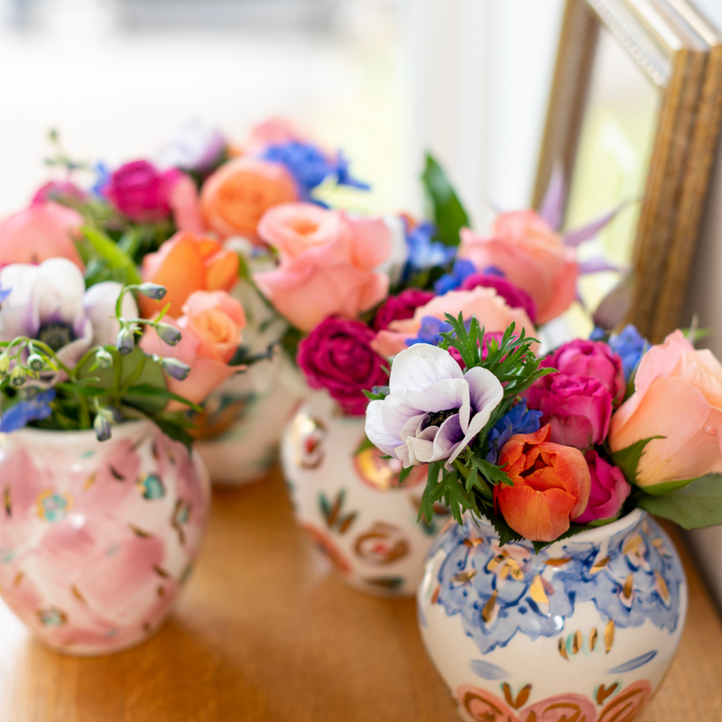 Leopard Print Peony Vase
