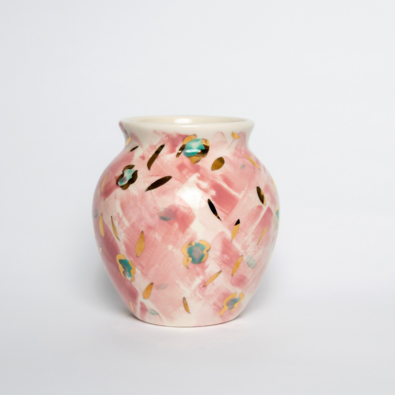 Leopard Print Peony Vase