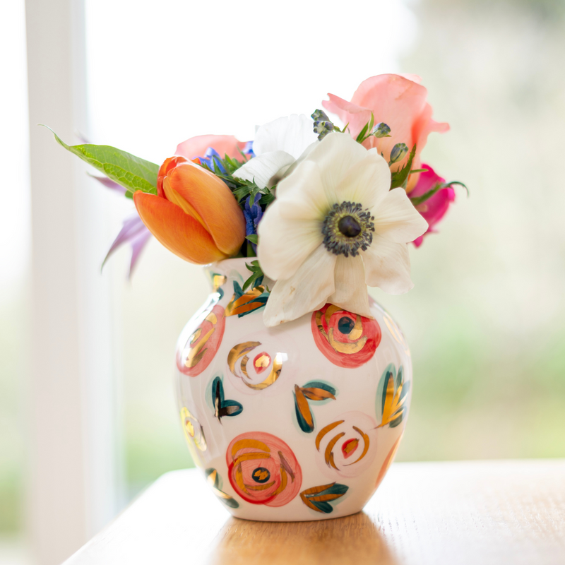 Spring Bloom Peony Vase