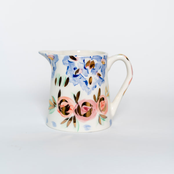 Small Flower Jug Blue Floral