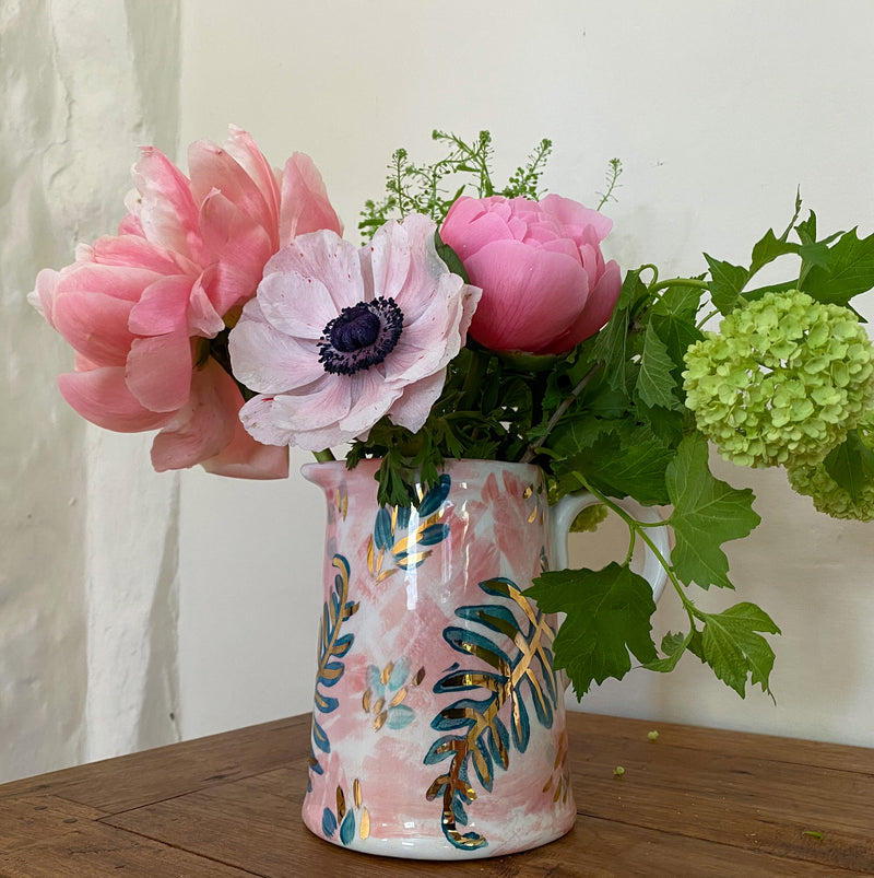 Large Fern Flower Jug