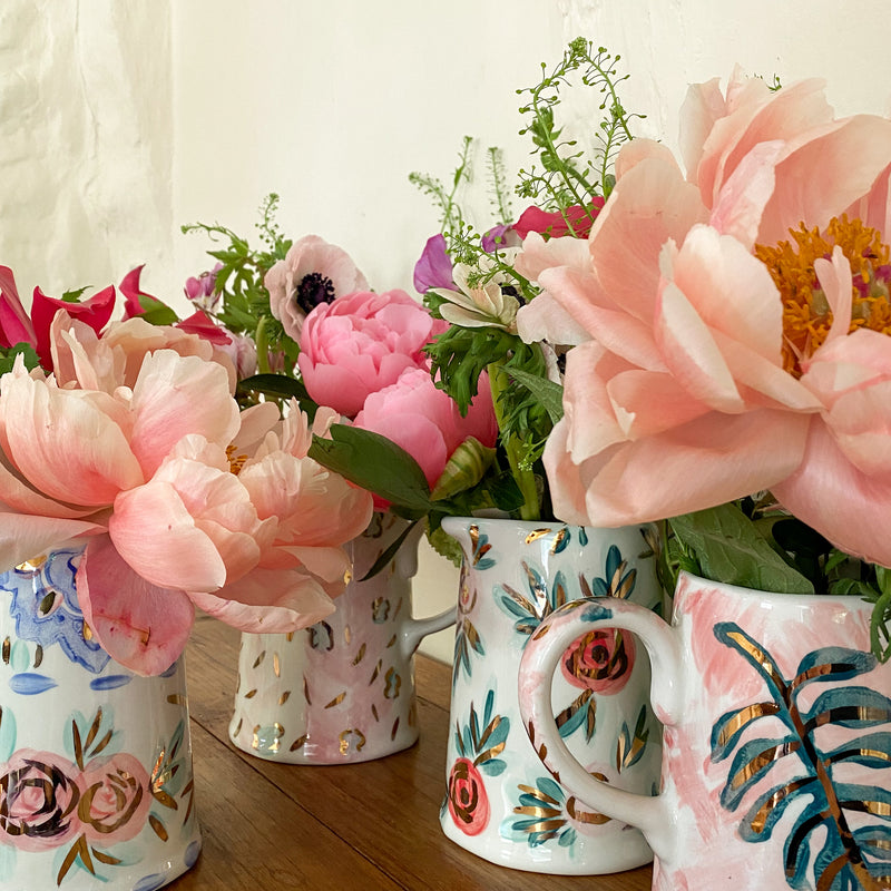 Large Fern Flower Jug